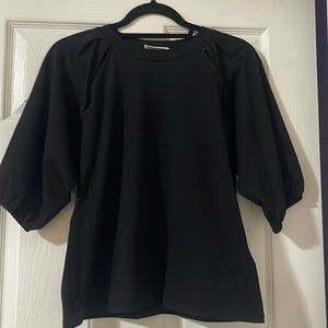 NWT 7 For All Mankind black fitted top